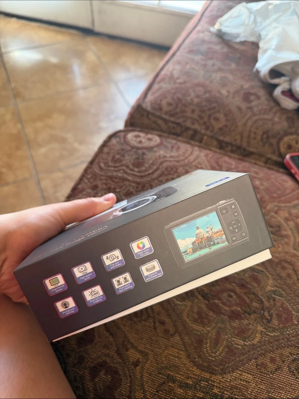 Black 8K Compact Digital Camera with Powerful Zoom
